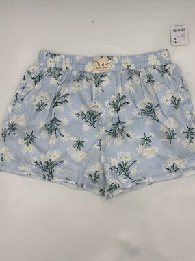 Free People Day to Day Floral Boxer Shorts in Chambray Combo